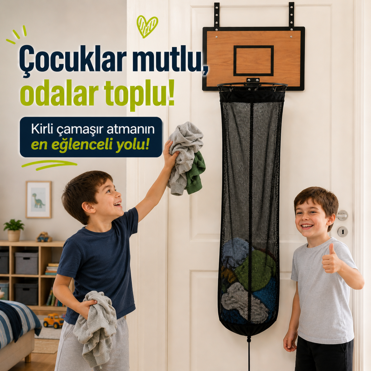 Çocuklar mutlu, Odalar toplu! 🏀