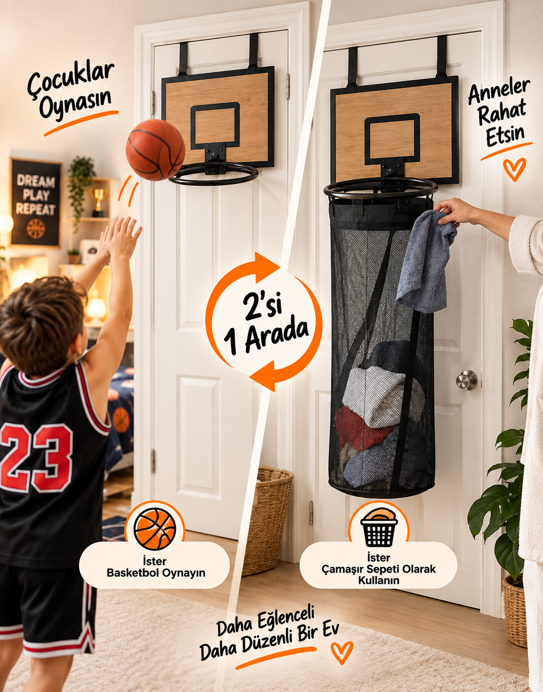 Çocuklar mutlu, Odalar toplu! 🏀
